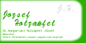 jozsef holzapfel business card